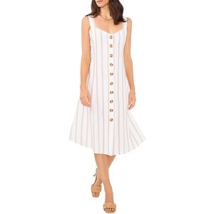 NWT Vince Camuto Womens Linen Striped Shift Dress